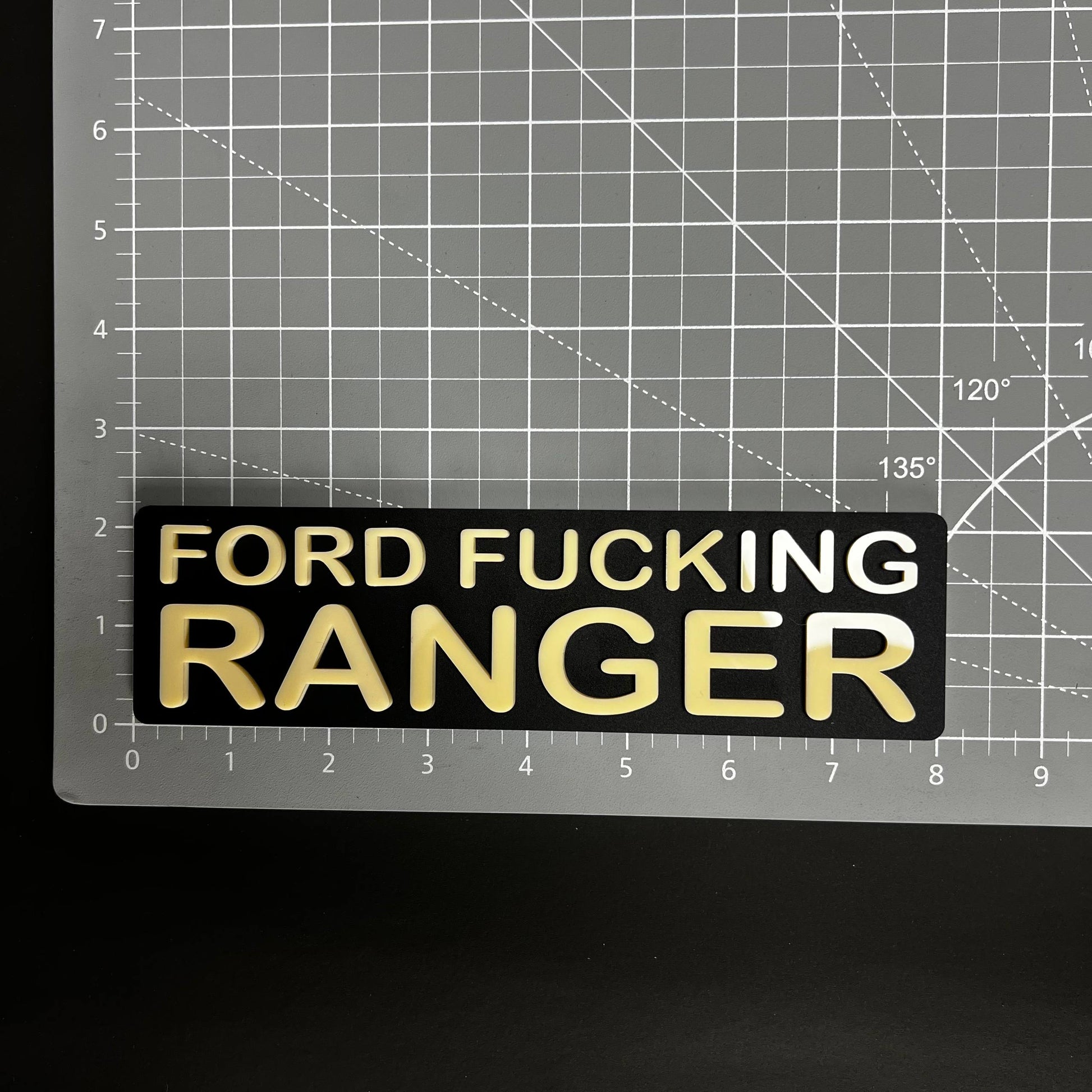1PC FORD FUCKING RANGER 3D Acrylic Badge - Car Truck Emblem Fender Sticker