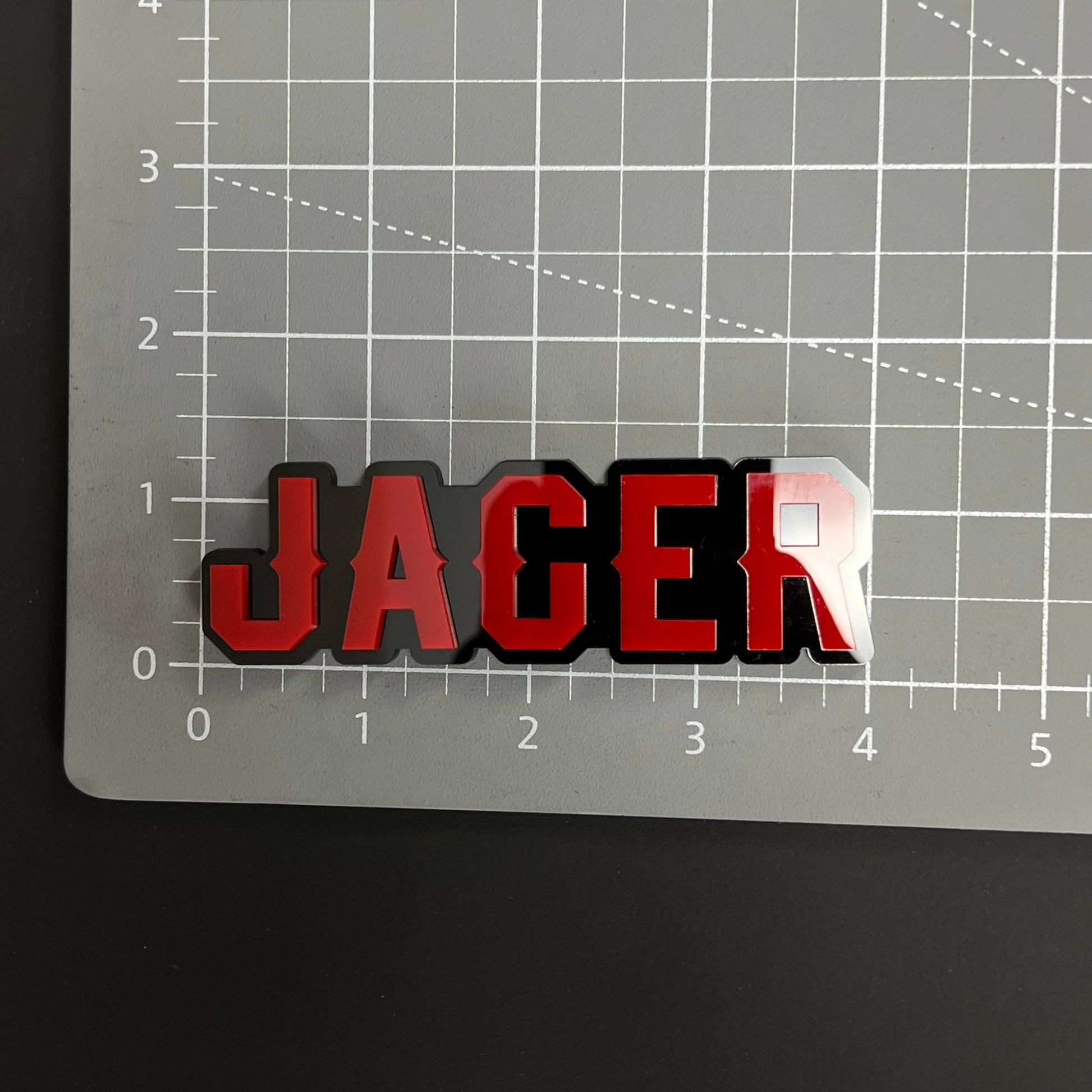 1PC JAGER 3D Acrylic Badge - Car Truck Emblem Fender Tailgate Trunk Sticker