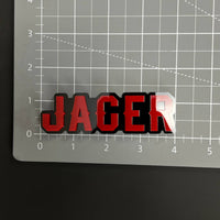 1PC JAGER 3D Acrylic Badge - Car Truck Emblem Fender Tailgate Trunk Sticker