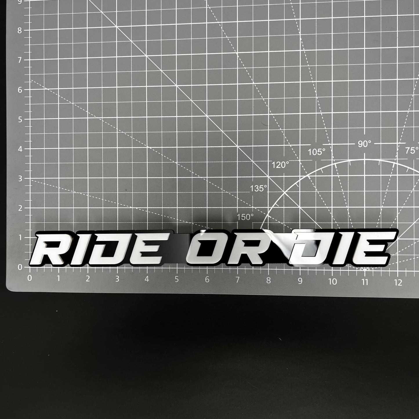 1PC RIDE OR DIE 3D Acrylic Badge - Car Truck Emblem Fender Sticker