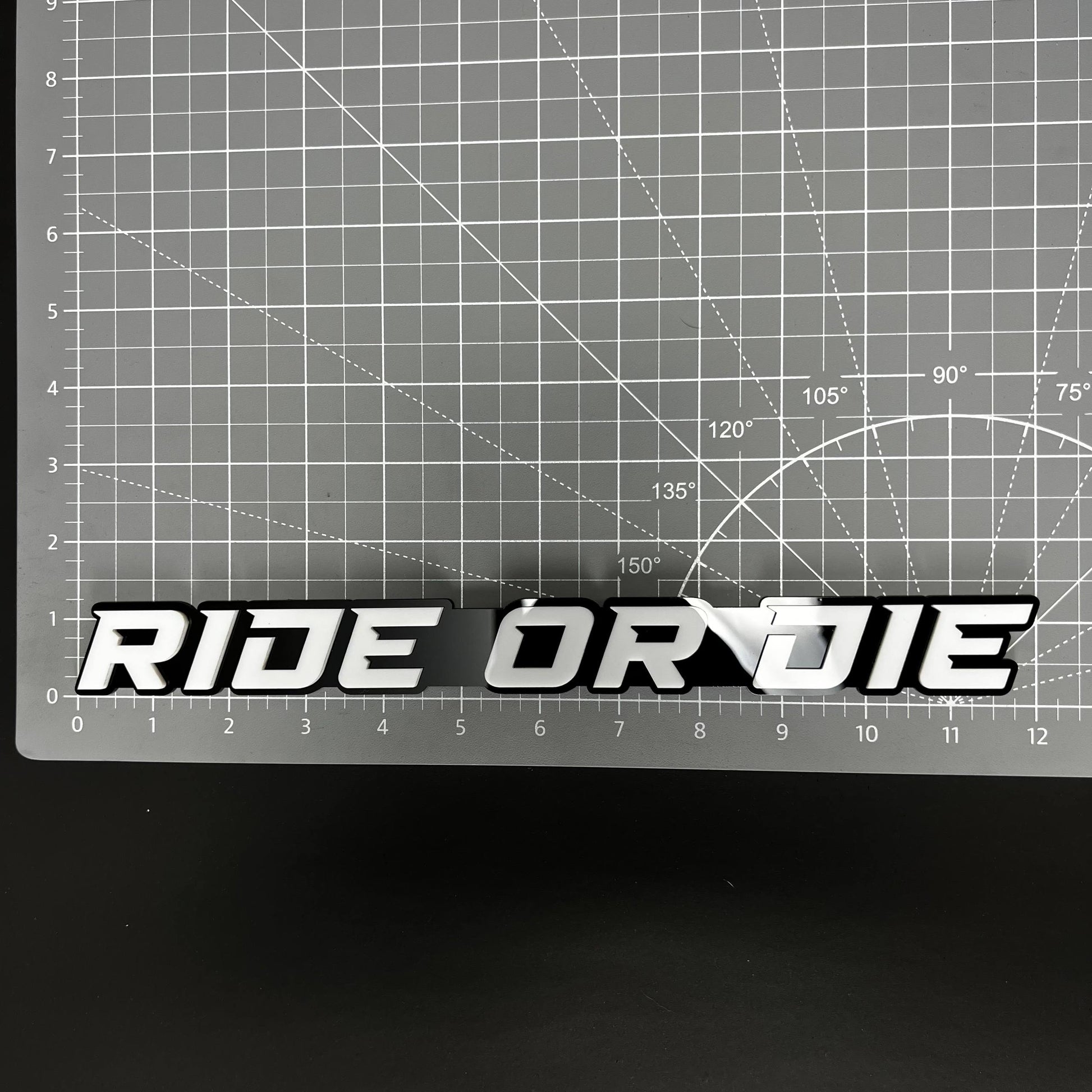 1PC RIDE OR DIE 3D Acrylic Badge - Car Truck Emblem Fender Sticker