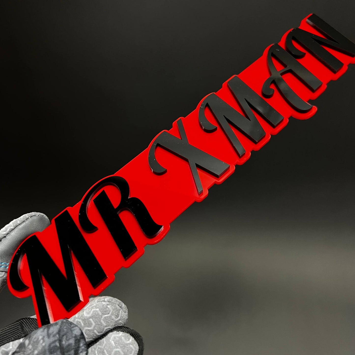 1PC MR XMAN 3D Acrylic Badge - Car Truck Emblem Fender Tailgate Trunk Sticker