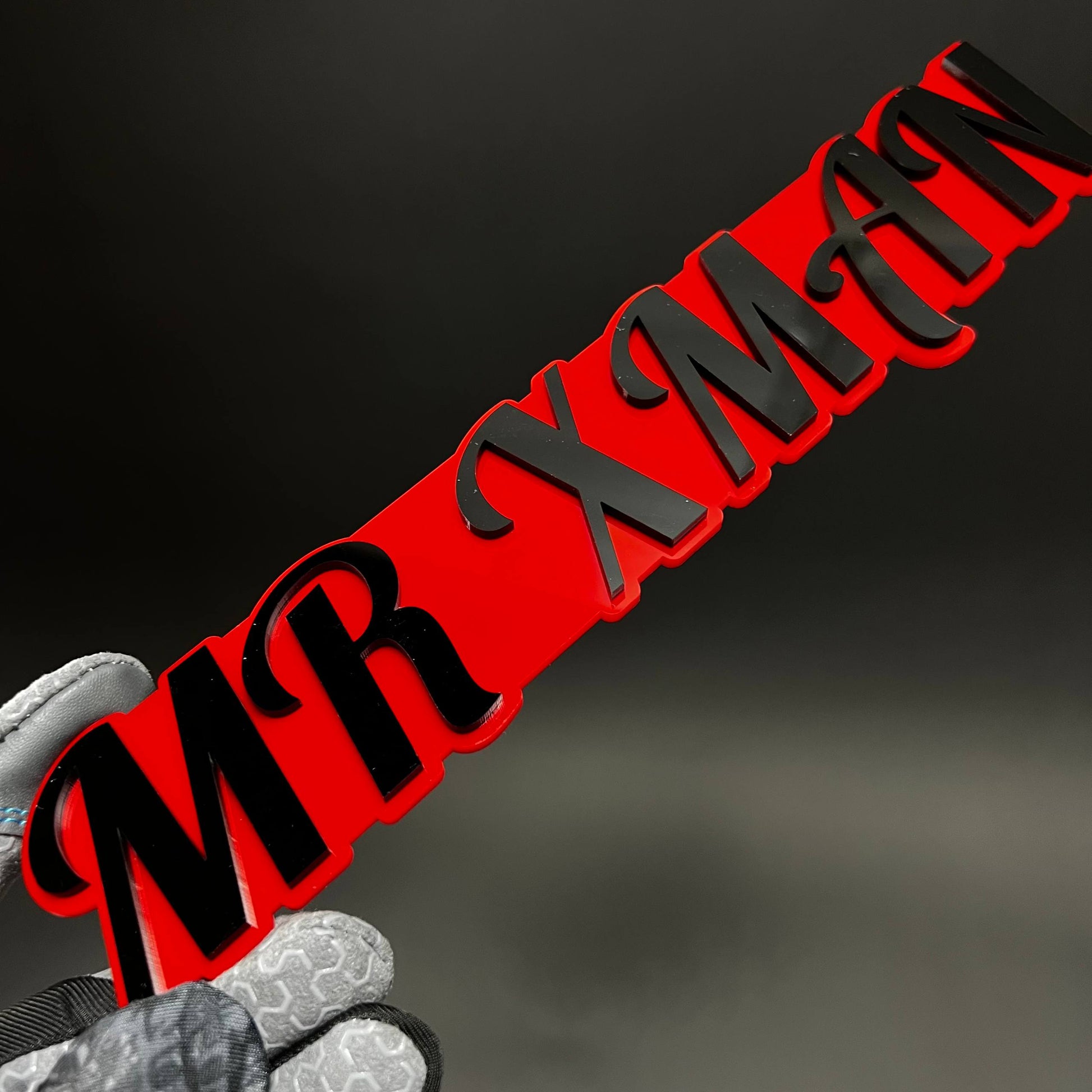 1PC MR XMAN 3D Acrylic Badge - Car Truck Emblem Fender Tailgate Trunk Sticker