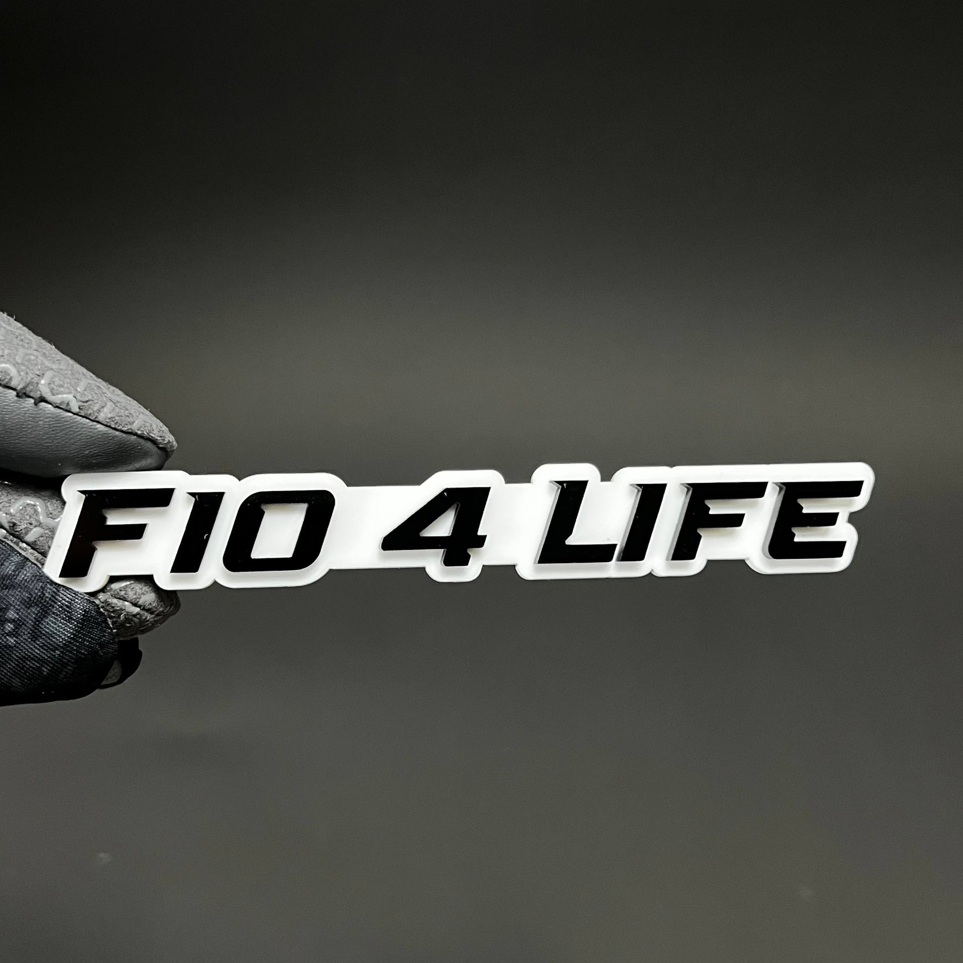 1PC F10 4 LIFE 3D Acrylic Badge - Car Truck Emblem Fender Tailgate Trunk Sticker