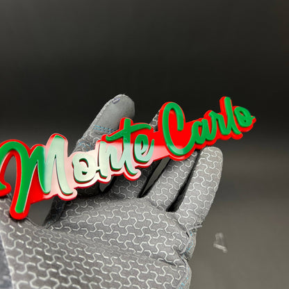 1PC Monte Carlo 3D Acrylic Badge - Car Truck Emblem Fender Sticker