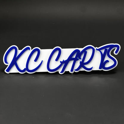 1PC KC CARTS 3D Acrylic Badge - Car Truck Emblem Fender Tailgate Trunk Sticker