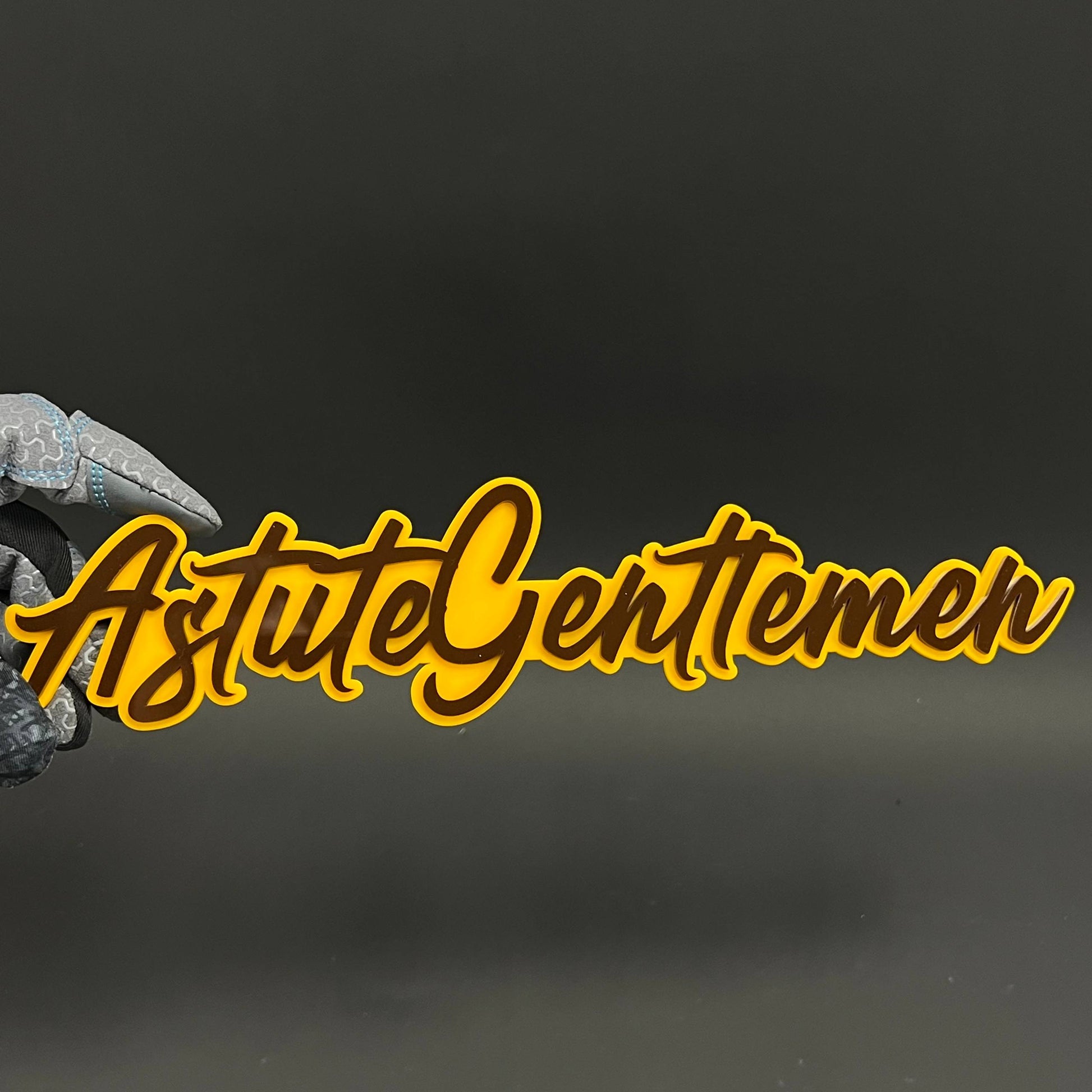1PC AstuteGentlemen 3D Acrylic Badge - Car Truck Emblem Fender Sticker