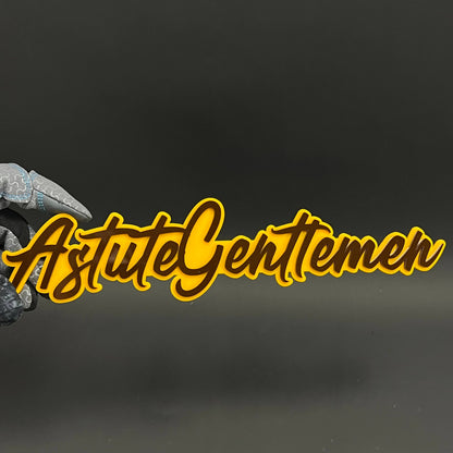1PC AstuteGentlemen 3D Acrylic Badge - Car Truck Emblem Fender Sticker