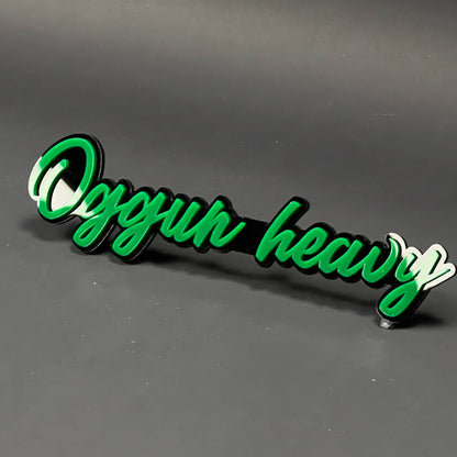 1PC Oggun heavy 3D Acrylic Badge - Car Truck Emblem Fender Sticker