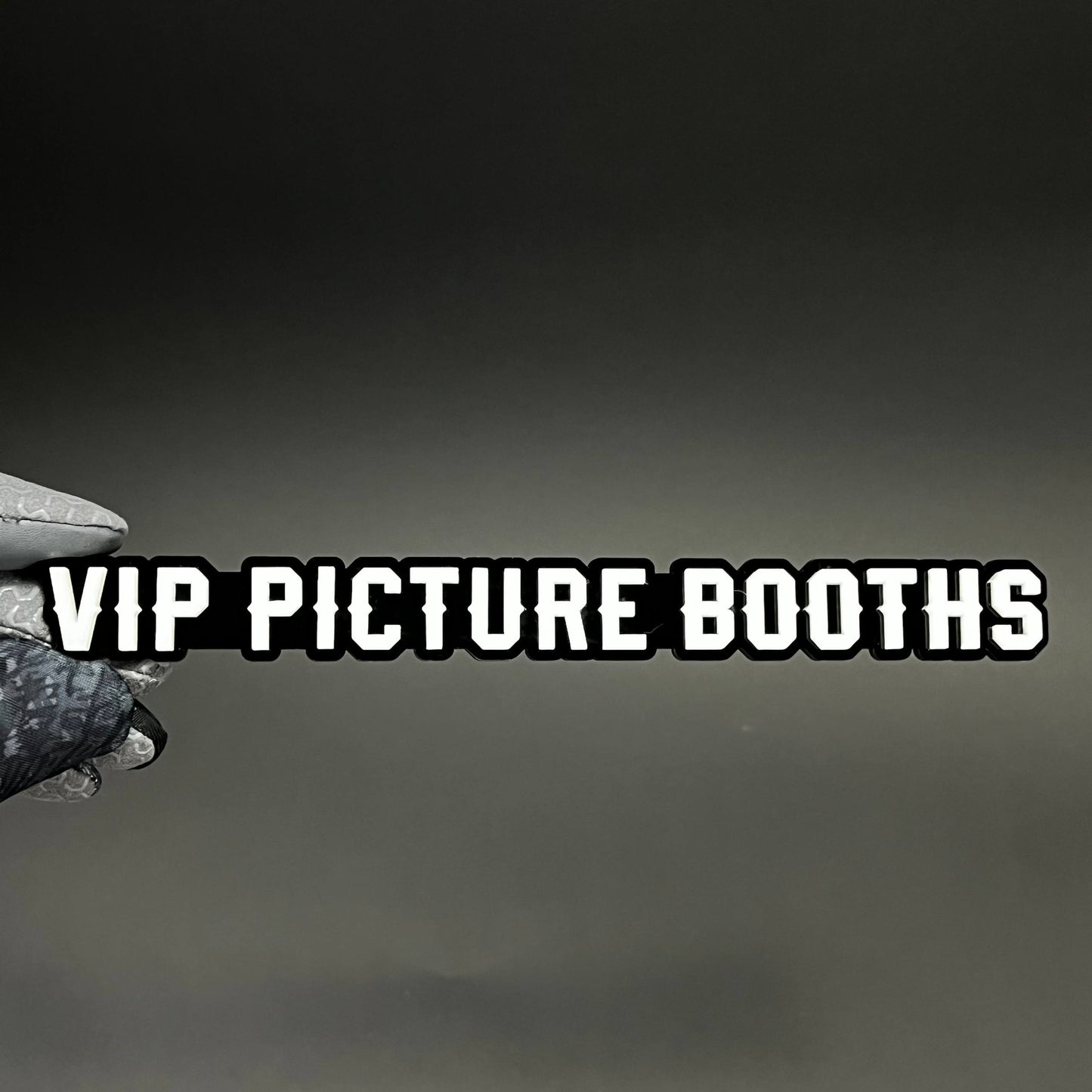 1PC VIP PICTURE BOOTHS 3D Acrylic Badge - Car Truck Emblem Fender Sticker
