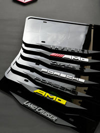 1PC License Plate Frames Stack 3D Acrylic Car Badge - Fender Emblem