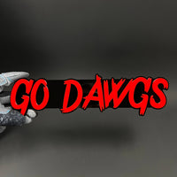 1PC GO DAWGS 3D Acrylic Badge - Car Truck Emblem Fender Tailgate Trunk Sticker