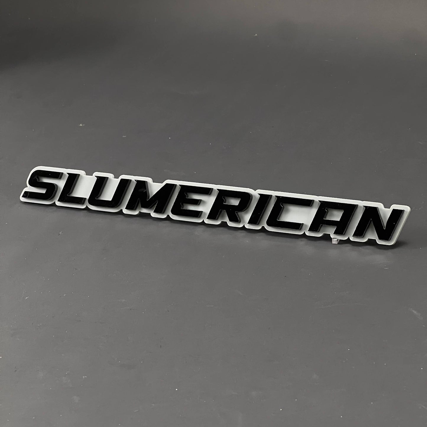 1PC SLUMERICAN 3D Acrylic Badge - Car Truck Emblem Fender Tailgate Trunk Sticker
