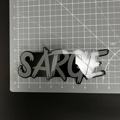 1PC SARGE 3D Acrylic Badge - Car Truck Emblem Fender Tailgate Trunk Sticker