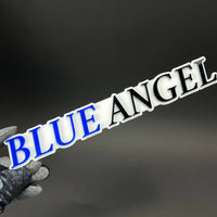 1PC BLUE ANGEL 3D Acrylic Badge - Car Truck Emblem Fender Tailgate Trunk Sticker