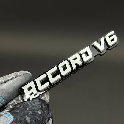 1PC ACCORD V6 3D Acrylic Badge - Car Truck Emblem Fender Tailgate Trunk Sticker