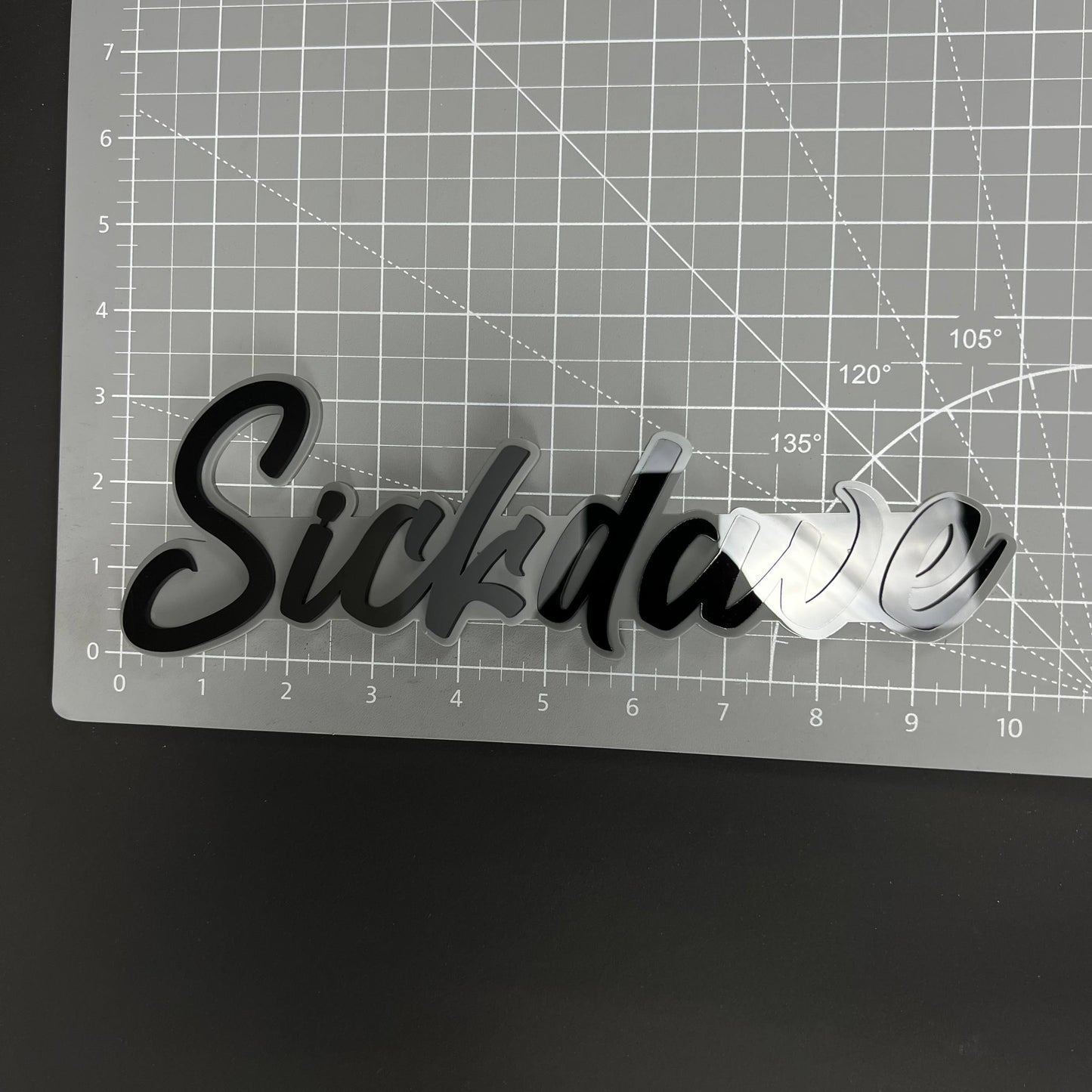 1PC Sickdave 3D Acrylic Badge - Car Truck Emblem Fender Tailgate Trunk Sticker
