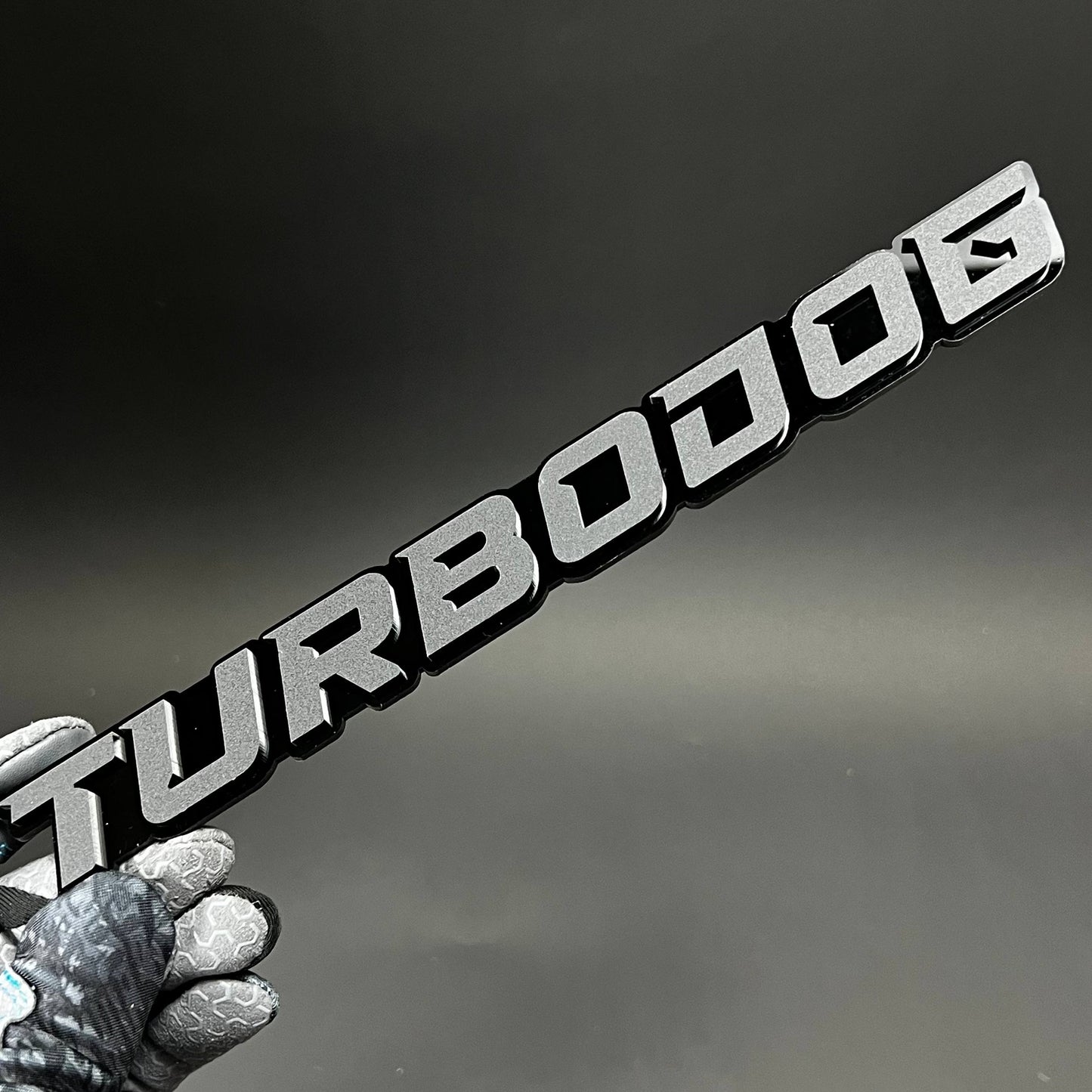 1PC TURBODOG 3D Acrylic Badge - Car Truck Emblem Fender Tailgate Trunk Sticker