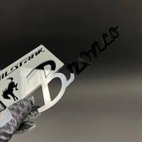 1PC Bronco Wildtrak (Silver) 3D Acrylic Badge - Car Truck Emblem Fender Tailgate Trunk Sticker