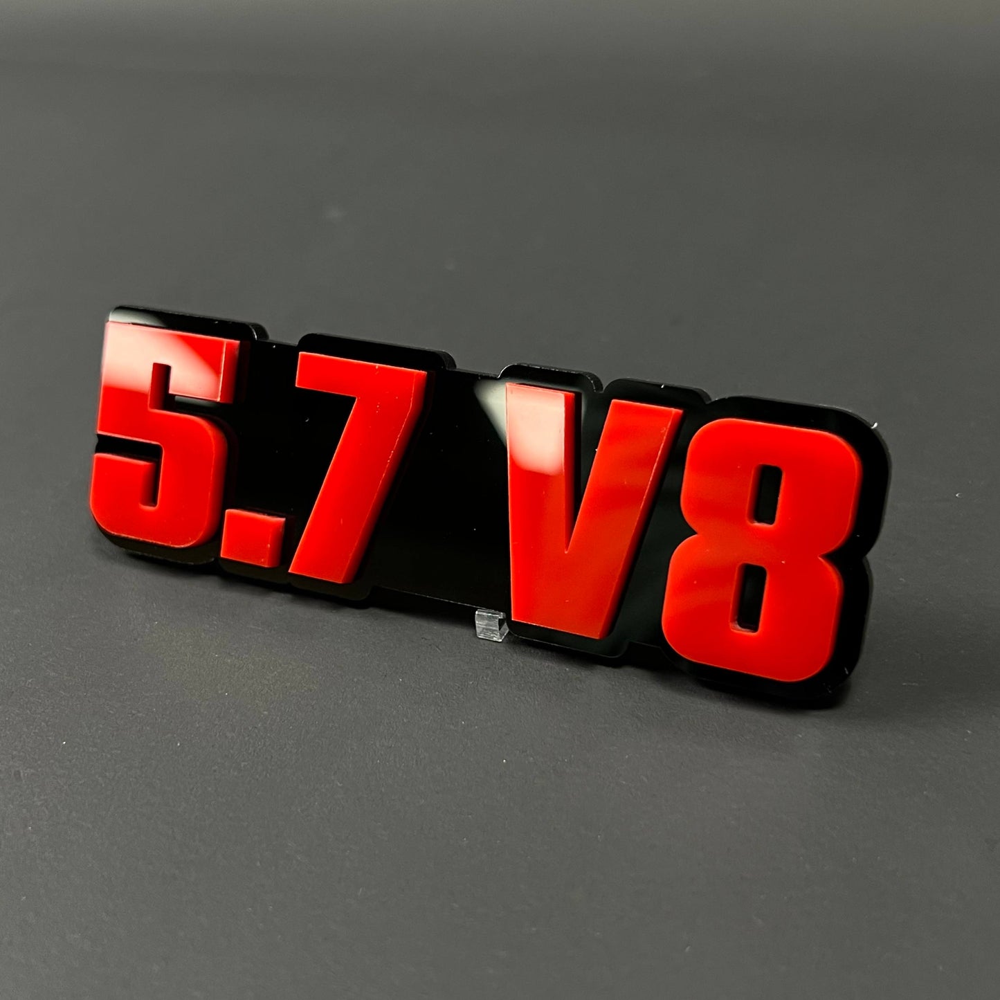 1PC 5.7 V8 3D Acrylic Badge - Car Truck Emblem Fender Tailgate Trunk Sticker