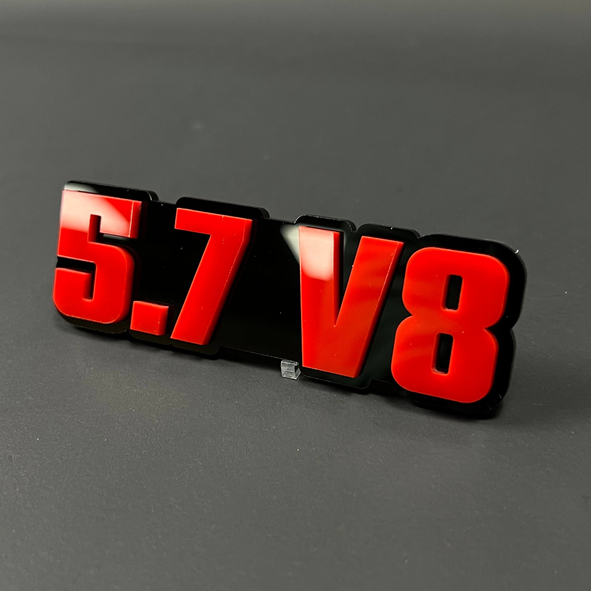 1PC 5.7 V8 3D Acrylic Badge - Car Truck Emblem Fender Tailgate Trunk Sticker