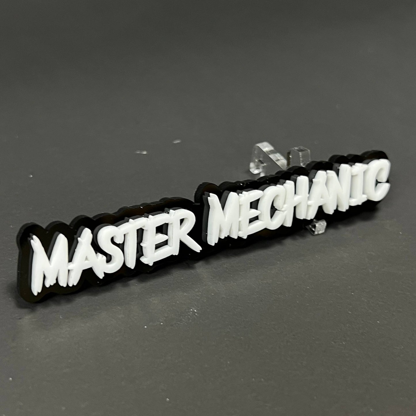 1PC MASTER MECHANIC 3D Acrylic Badge - Car Truck Emblem Fender Sticker