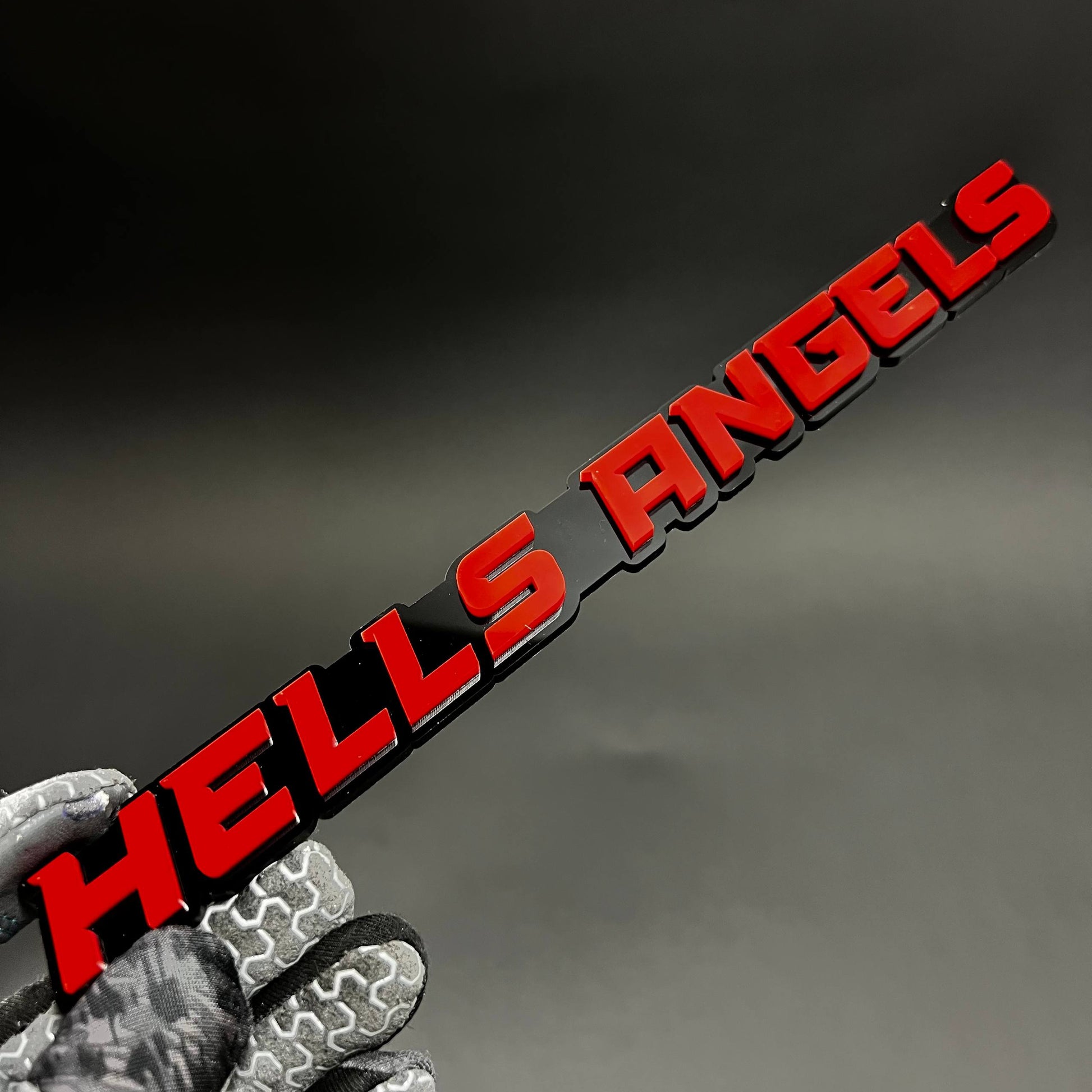 1PC HELLS ANGELS 3D Acrylic Badge - Car Truck Emblem Fender Sticker