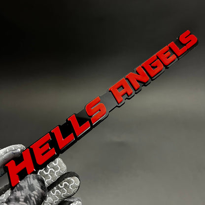 1PC HELLS ANGELS 3D Acrylic Badge - Car Truck Emblem Fender Sticker