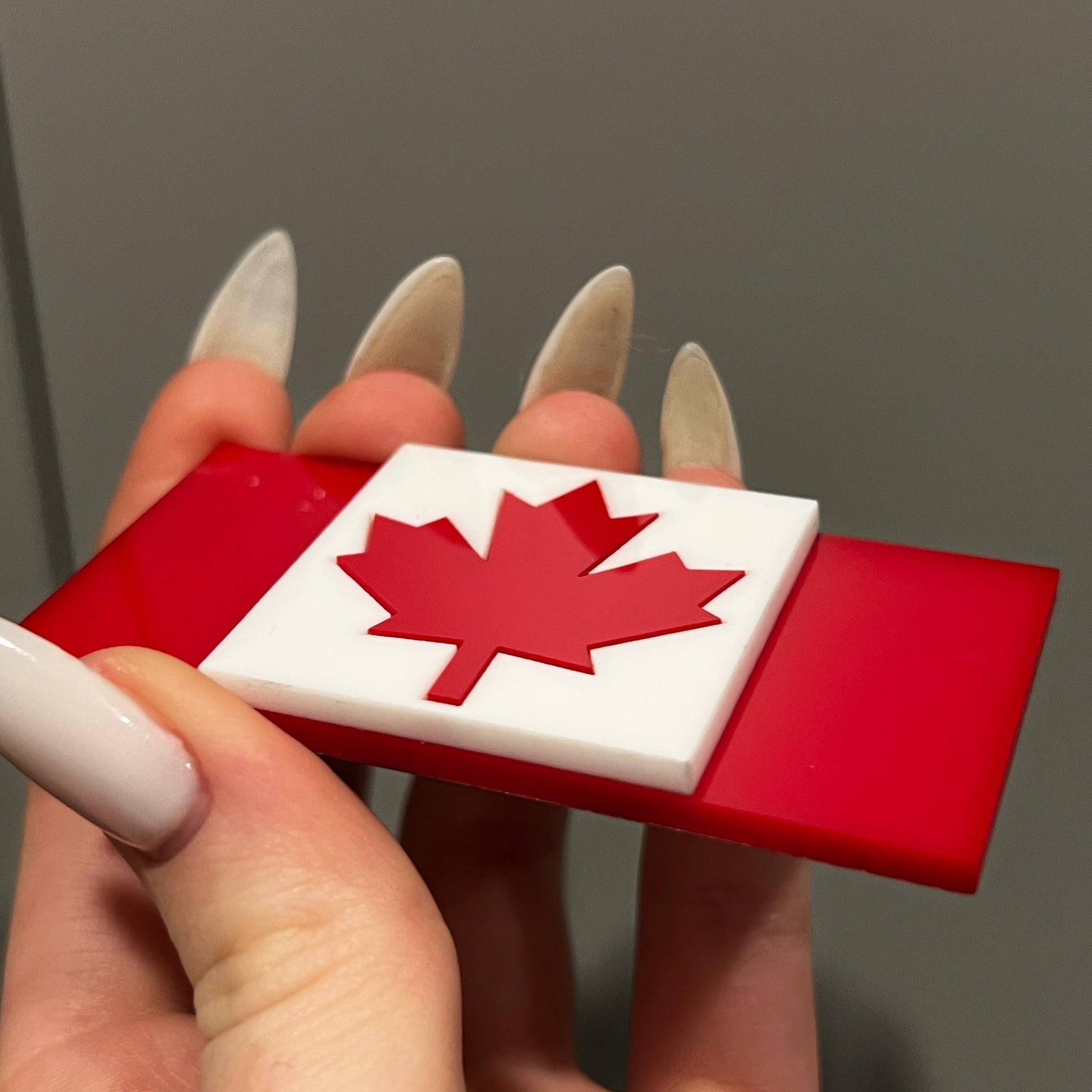 1PC Canada Flag 3D Acrylic Badge - Car Truck Emblem Fender Sticker