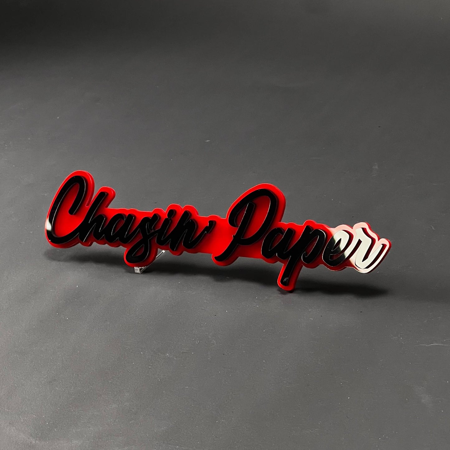 1PC Chasin Paper 3D Acrylic Badge - Car Truck Emblem Fender Sticker