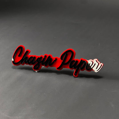 1PC Chasin Paper 3D Acrylic Badge - Car Truck Emblem Fender Sticker