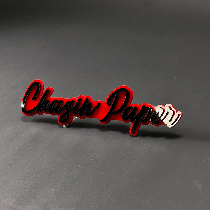 1PC Chasin Paper 3D Acrylic Badge - Car Truck Emblem Fender Sticker