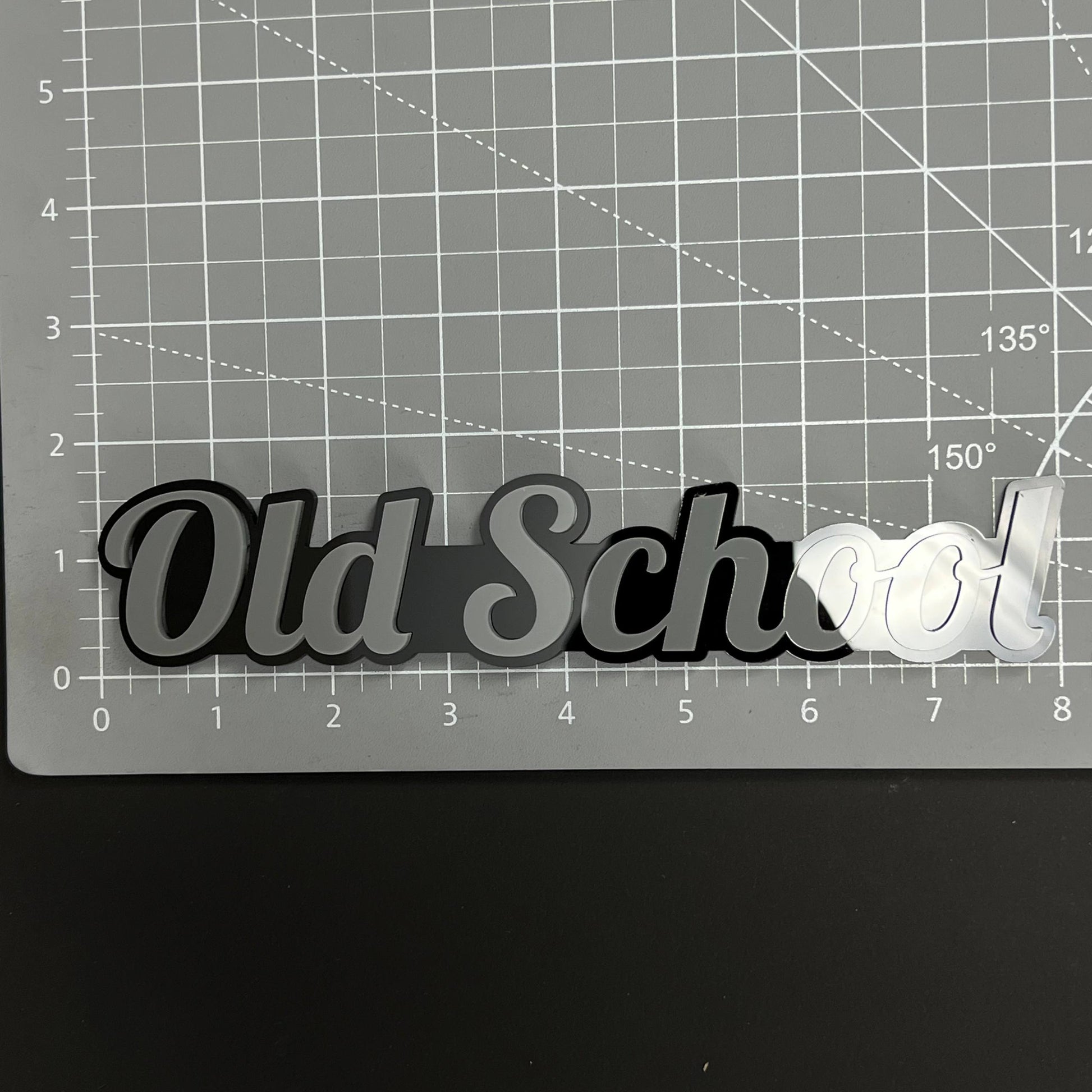 1PC Old School 3D Acrylic Badge - Car Truck Emblem Fender Tailgate Trunk Sticker
