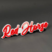 1PC Red Horse 3D Acrylic Badge - Car Truck Emblem Fender Tailgate Trunk Sticker