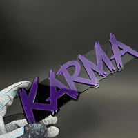 1PC KARMA 3D Acrylic Badge - Car Truck Emblem Fender Tailgate Trunk Sticker