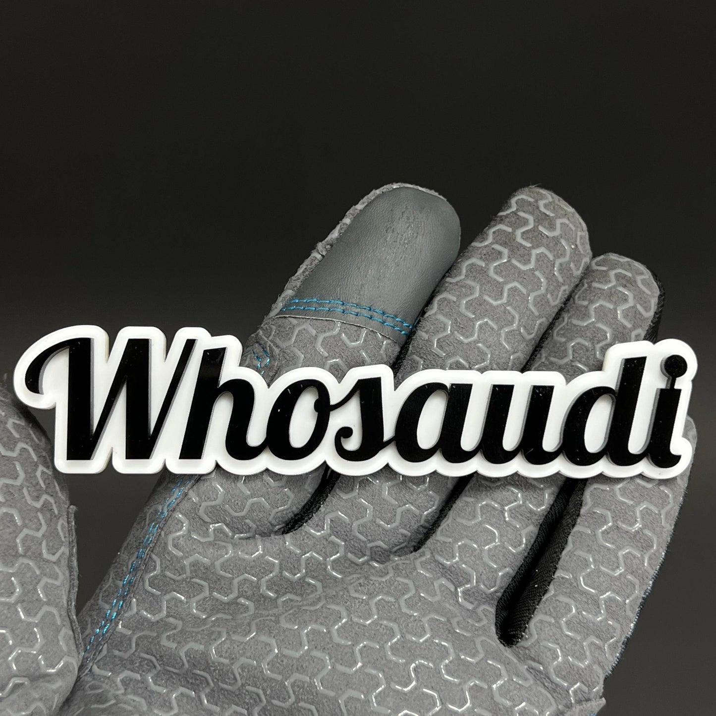 1PC Whosaudi 3D Acrylic Badge - Car Truck Emblem Fender Tailgate Trunk Sticker