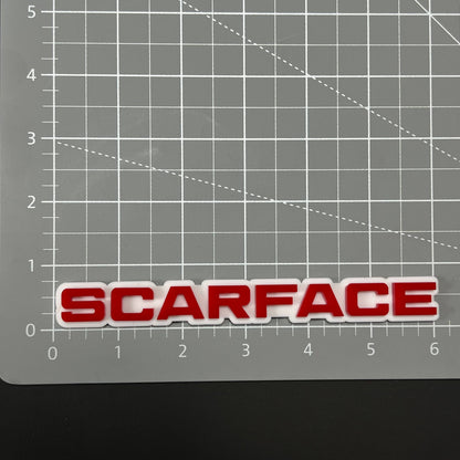 1PC SCARFACE 3D Acrylic Badge - Car Truck Emblem Fender Tailgate Trunk Sticker