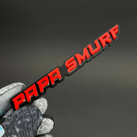 1PC PAPA SMURF 3D Acrylic Badge - Car Truck Emblem Fender Tailgate Trunk Sticker