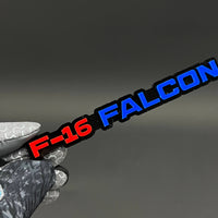 1PC F-16 FALCON 3D Acrylic Badge - Car Truck Emblem Fender Sticker