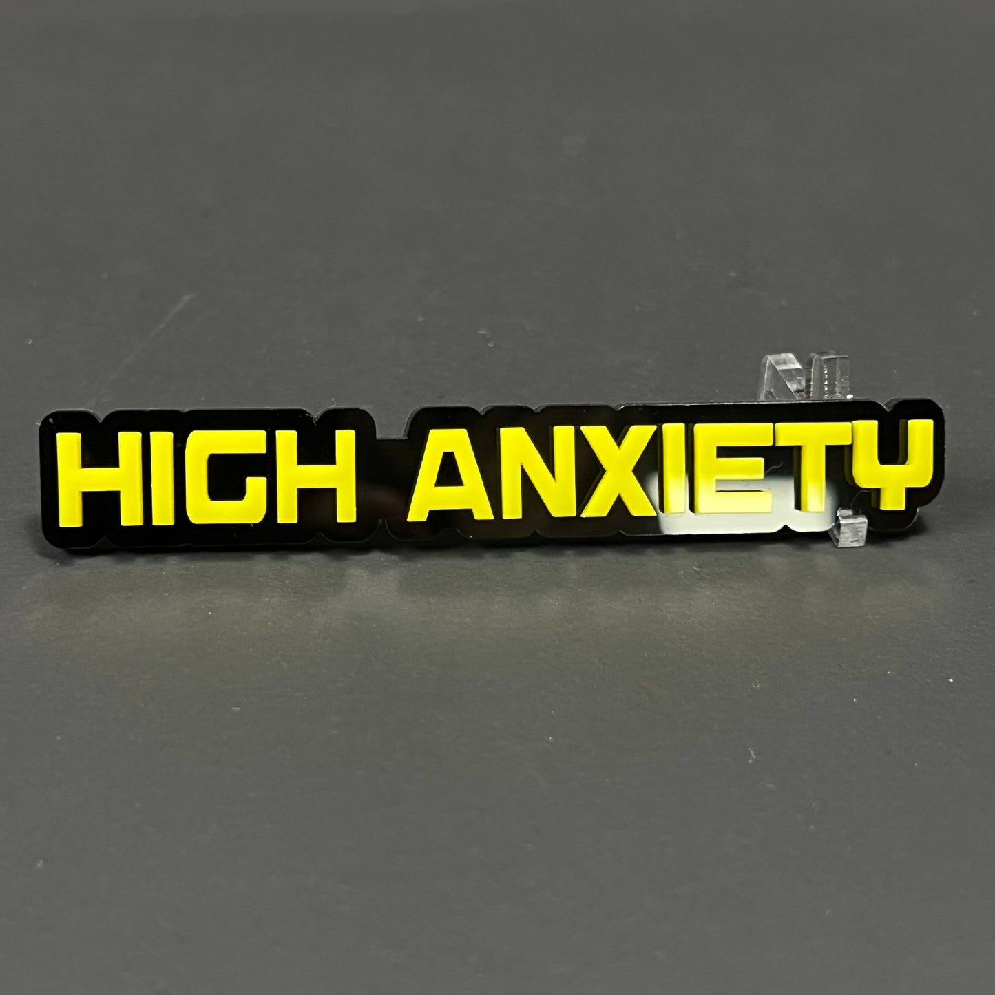 1PC HIGH ANXIETY 3D Acrylic Badge - Car Truck Emblem Fender Sticker