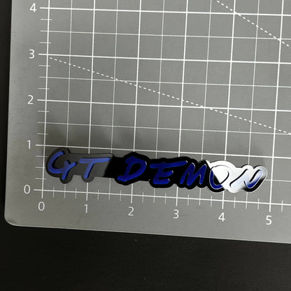 1PC GT DEMON 3D Acrylic Badge - Car Truck Emblem Fender Tailgate Trunk Sticker
