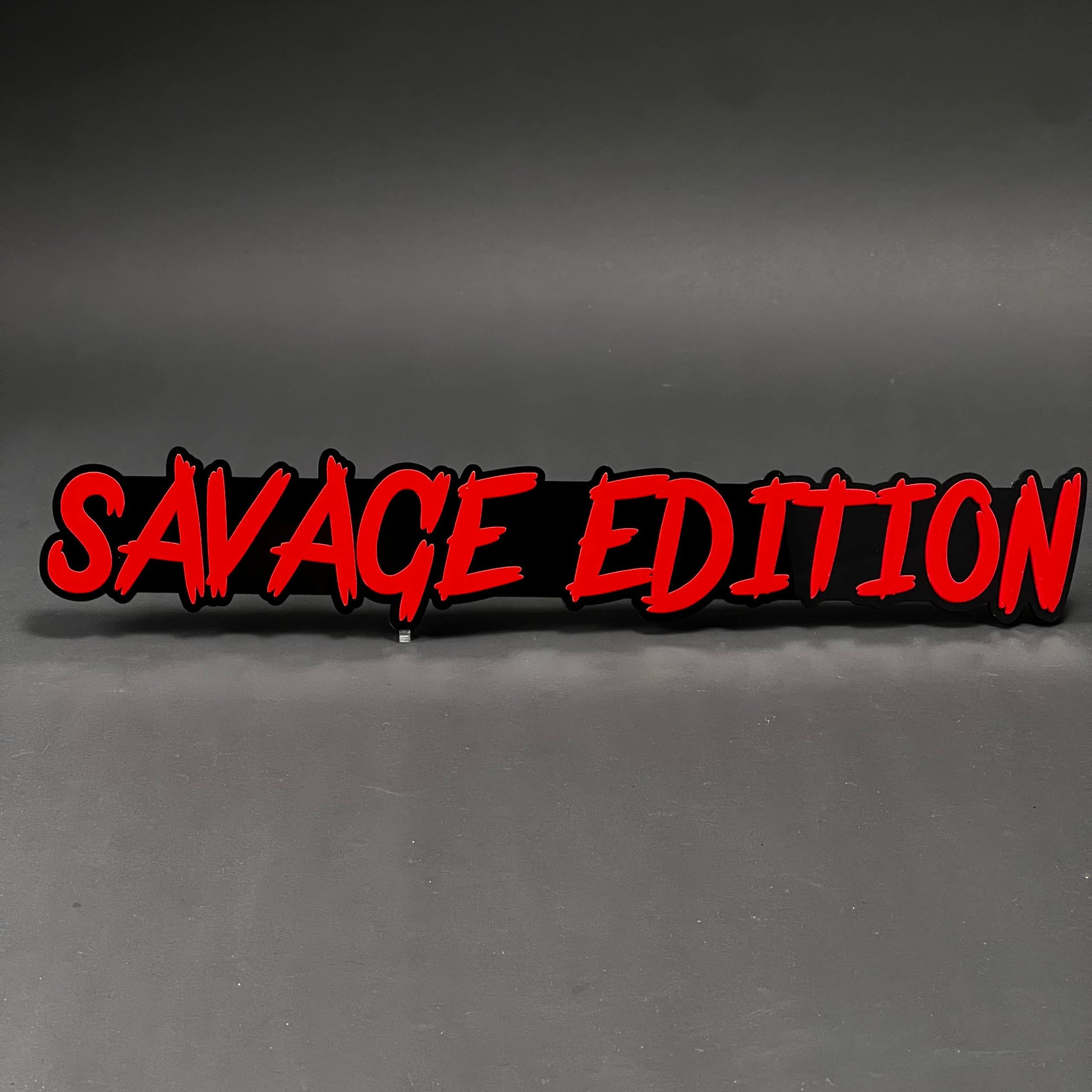 1PC SAVAGE EDITION 3D Acrylic Badge - Car Truck Emblem Fender Sticker