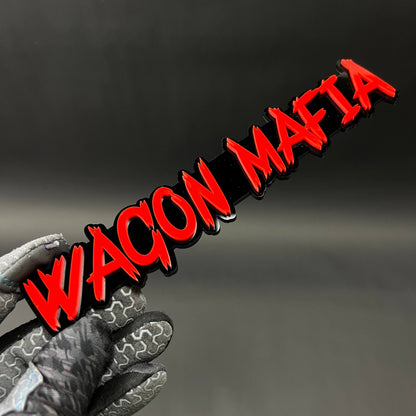 1PC WAGON MAFIA 3D Acrylic Badge - Car Truck Emblem Fender Sticker
