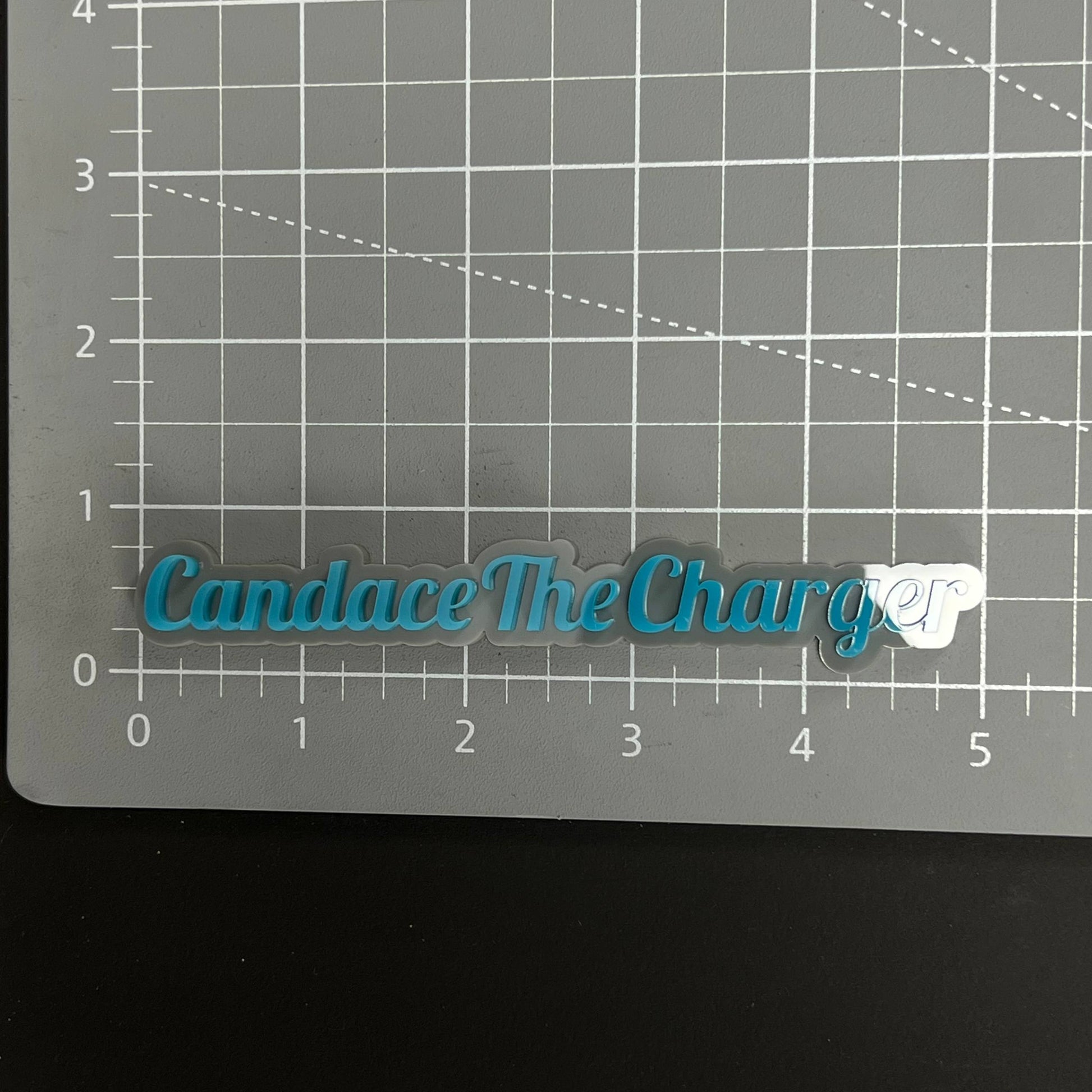 1PC Candace The Charger 3D Acrylic Badge - Car Truck Emblem Fender Sticker