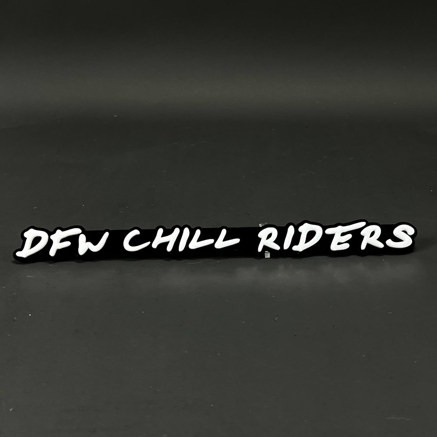 1PC DFW CHILL RIDERS 3D Acrylic Badge - Car Truck Emblem Fender Sticker