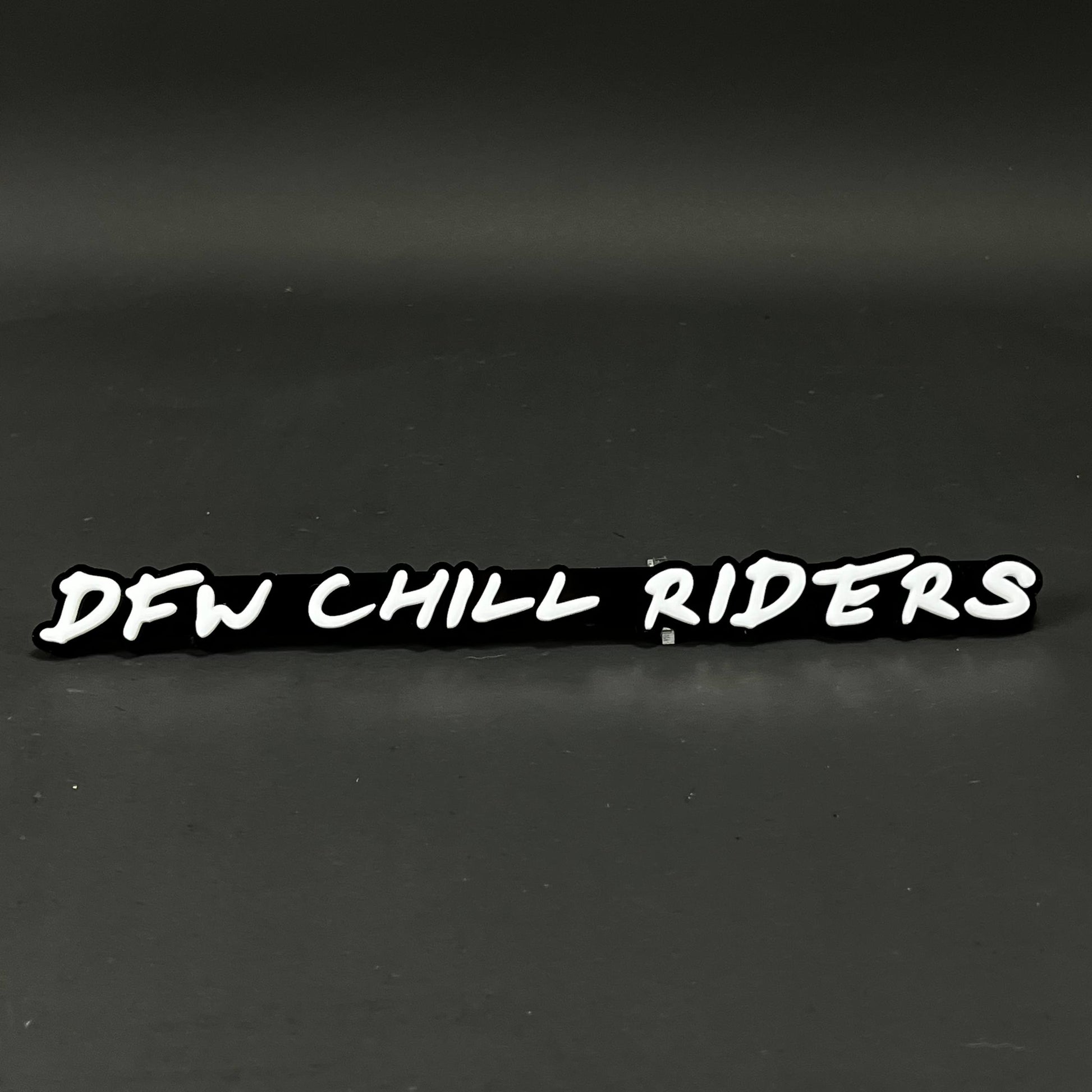 1PC DFW CHILL RIDERS 3D Acrylic Badge - Car Truck Emblem Fender Sticker