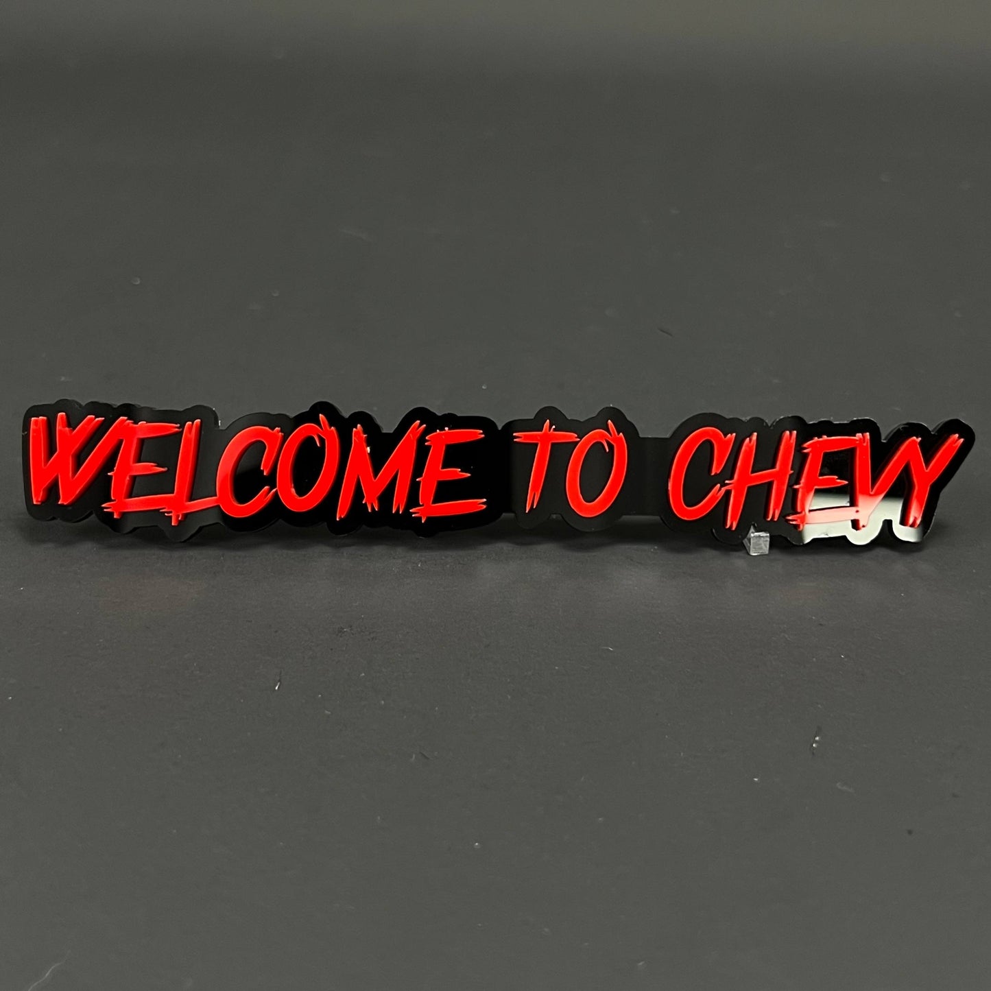 1PC WELCOME TO CHEVY 3D Acrylic Badge - Car Truck Emblem Fender Sticker