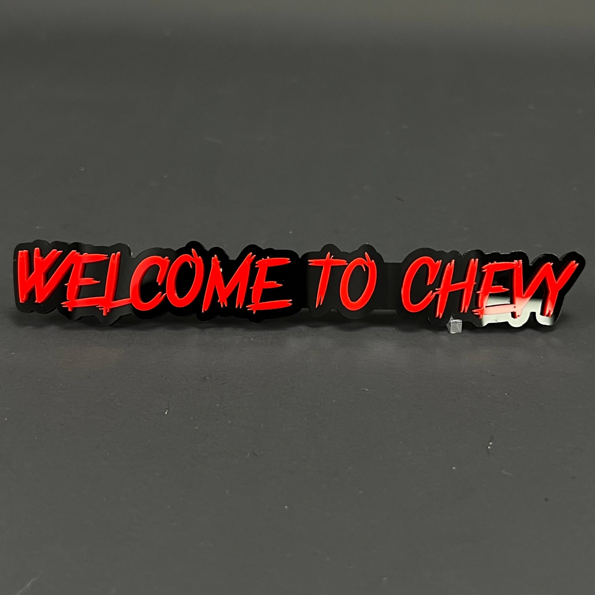 1PC WELCOME TO CHEVY 3D Acrylic Badge - Car Truck Emblem Fender Sticker