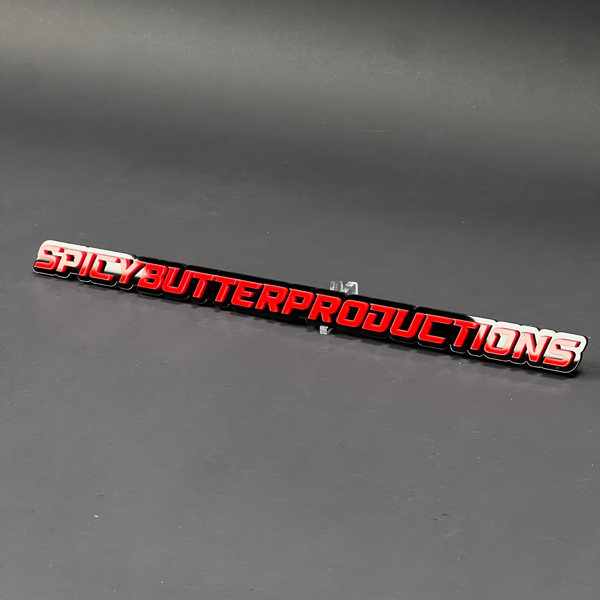 1PC SPICYBUTTERPRODUCTIONS 3D Acrylic Badge - Car Truck Emblem Fender Sticker