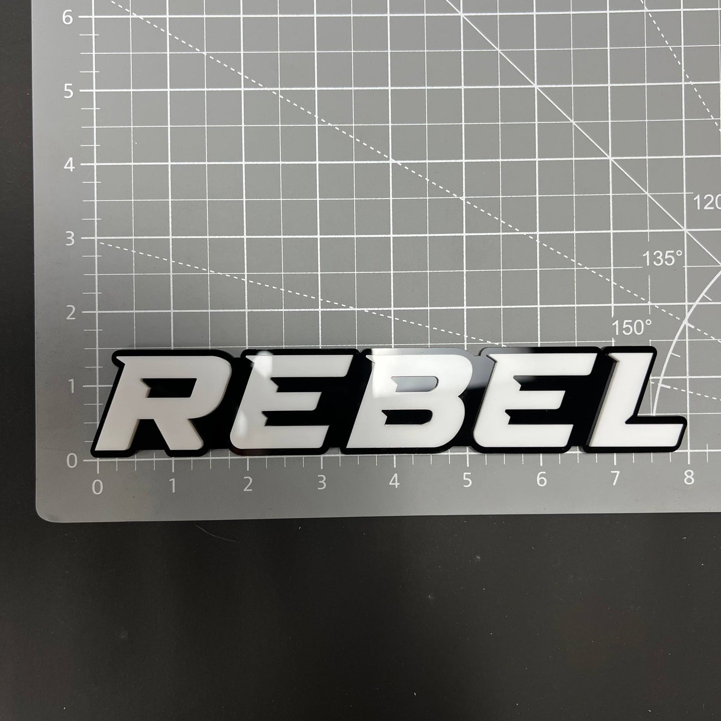 1PC REBEL 3D Acrylic Badge - Car Truck Emblem Fender Tailgate Trunk Sticker